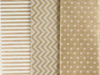 Guld Silkepapir 50x70 cm - 6 ark til Gaveindpakning