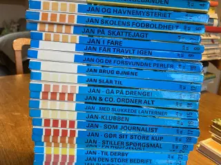 Komplet samling JAN-bøger SÆLGES SAMLET