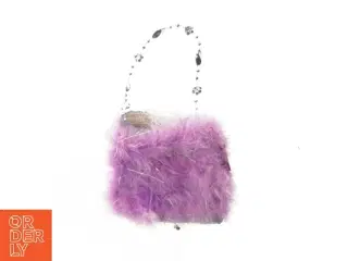 Lilla fjer taske (str. 10x12 cm)