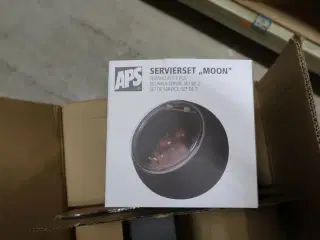 4 stk. Beholder sort m/ klaplåg 0,8 ltr Melamin