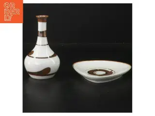 Porcelænssæt med vase og skål fra B&G (str. 12 & 13 cm)