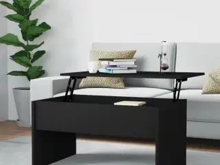Sofabord 80x50,5x41,5 cm konstrueret træ sort