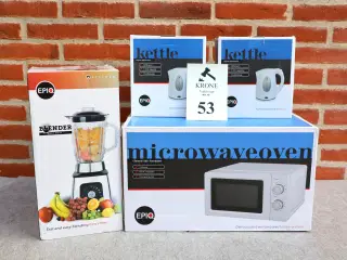 Epiq mikrobølgeovn, blender og 2 stk elkedler 1½L 