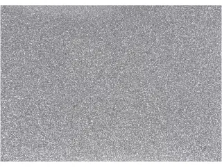 Strygestof, A5, ark 148x210 mm, glitter, sølv, 1 ark