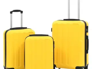 Kuffert sæt i 3 dele hardcase ABS gul