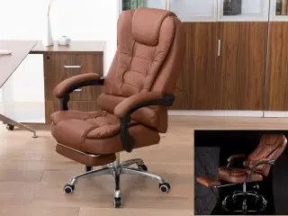 Kontorstol model "MAYOR", cognac farvet.