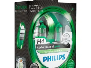 Philips Colorvision Grøn H4 60/55W 12V - Sæt