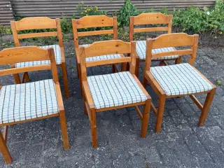 Massiv fyrretræ Spisebordstole