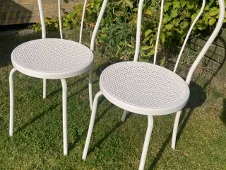 2 hvide Cafè stole