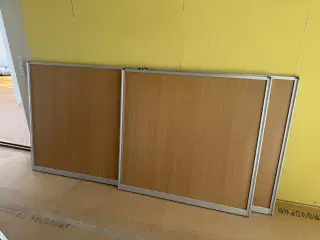 Skydelåger til skab inkl skinne - 3 stk