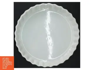 Hvid porcelænstærtefad (str. 27x4 cm)