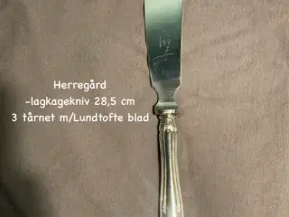 Herregård - 3 tårnet lagkagekniv 