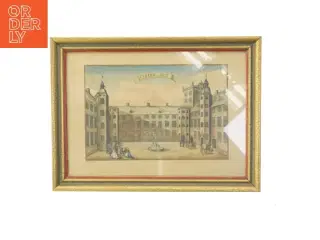 Indrammet historisk tryk af Kolding Slot (str. 35x26 cm)