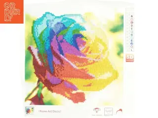 Diamantmaleri - Rose Art Deco (str. 30 x 30 cm)
