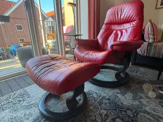 Stressless lænestol med fodskammel