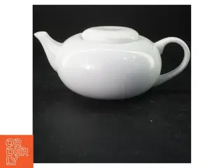 Hvid tekande i porcelæn (str. 27x9 cm)