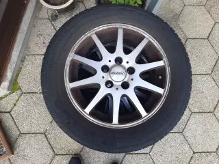 4 stk. 14” 185/60 R14 sommerdæk på alu. fælge