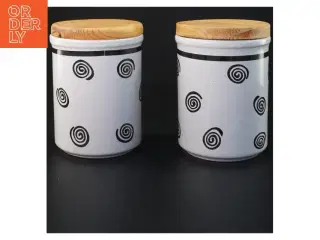 Krukker med trælåg (str. 13 x ø 9,5 cm)