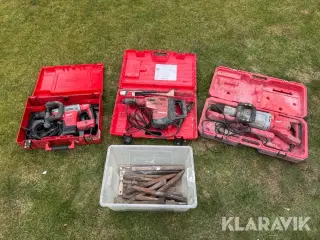 Parti med bore-/mejselhamre Hilti Og Milwaukee