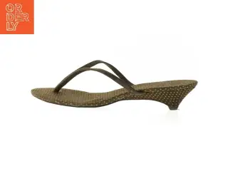 Brune sandeletter med hæl (str. 41 )