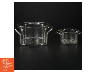 Glasskåle med metalholder (str. Ø. 6,5 cm. ø. 10 cm)