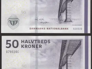 Danmark 2x50 Kroner A3 2009 i rækkefølge