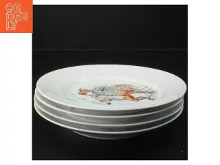 Sæt af 4 antikke tallerkener fra B&G (str. 4 stk Ø 22 cm)
