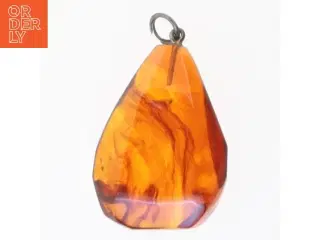 Ravfarvet vedhæng (str. 4 x 2 cm)