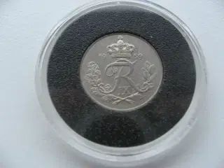 Flot 10 øre 1959, den svære, i Kapsel