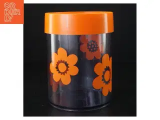 Retro orange plastfrokostsæt