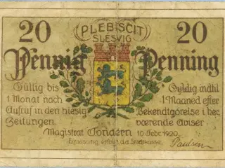 Tønder. Nødpengesedler 1920