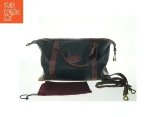 Vintage rejsetaske / weekendtaske fra Mulberry af 100% læder (str. 56x34x20 cm)
