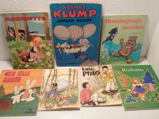 7stk vintage hæfter for børn incl. Rasmus Klump
