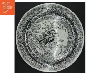Porcelænsfad med dekoration Bjørn Wiinblad fra Nymolle (str. 27 cm)