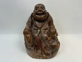 Stor asiatisk Budda træfigur / træskulptur