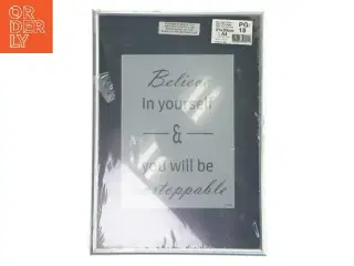 Motivationsquote i ramme fra Keymerk (str. 21x30 cm)
