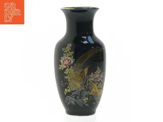 Japansk vase med fuglemotiv (str. 16 cm)