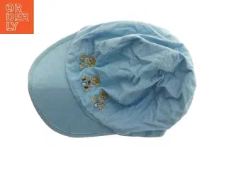 Babycap i blå bomuld (str. 18 cm)