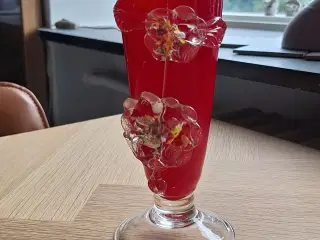 Rød glasvase 