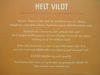 helt vildt - kogebogen, af merete harrsen