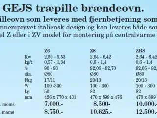 Træpilleovn GEJS