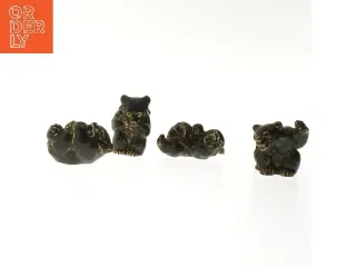 Stentøjs figurer af bjørne (str. 4 stk 9 cm) fra Royal Copenhagen