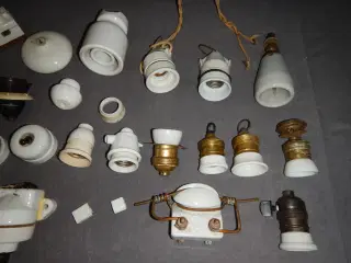 Porcelæn fatninger mm.