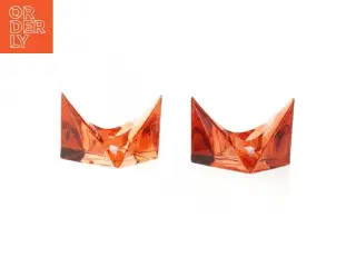 Glaskunst lysestager (str. 11x7,5 cm)