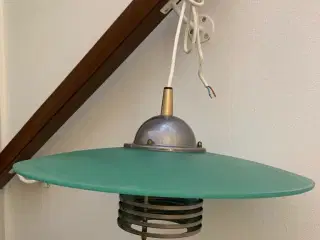 Loftslampe med glaskærm
