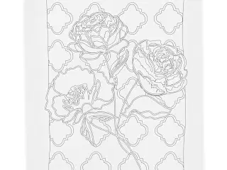 Malerlærred med print, Roser, D: 1,6 cm, str. 24x30 cm, 360 g, 1 stk.