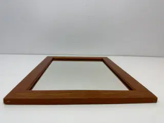 Lille retro teak spejl / vægspejl