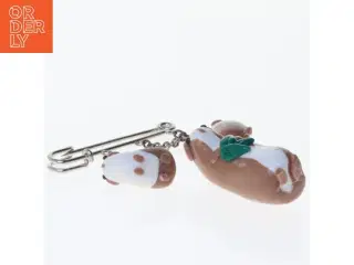 Broche med marsvin design (str. 5 x 7 cm)
