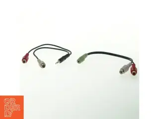 3,5 mm jack til 2 x RCA-adapterkabel (str. 25 cm)