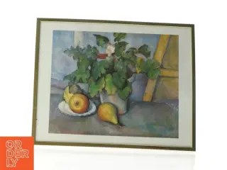 Indrammet maleri fra Paul Cezanne (str. 30,5 x 24,5 cm)